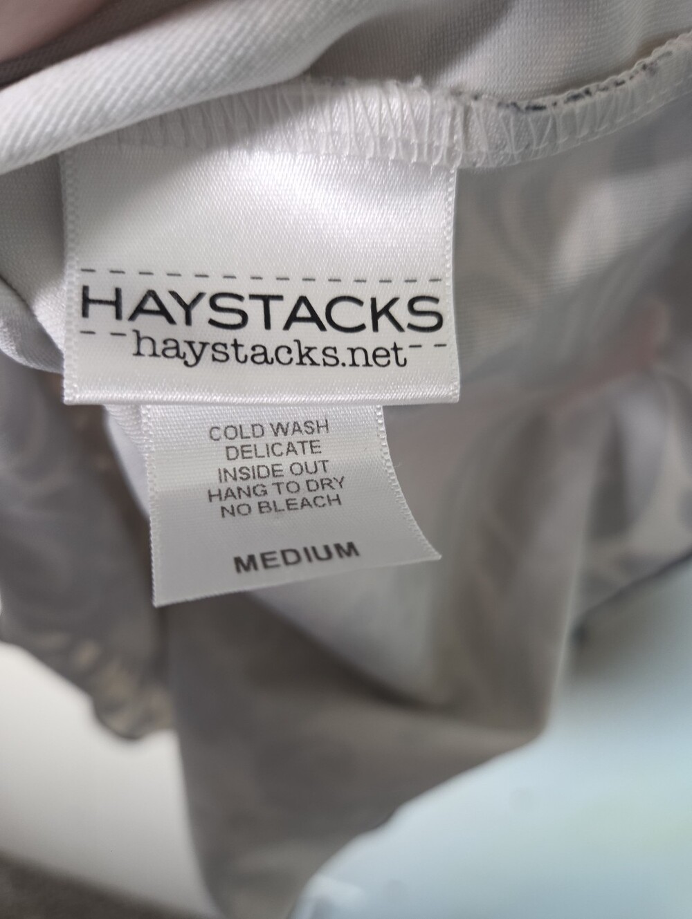 Haystacks Navy White Pink Damask Print Lettuce Hem Tank Dress Sz Medium Michigan - Picture 3 of 15